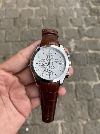 Tissott Couturier 1853 Brown Leather Mens All Working