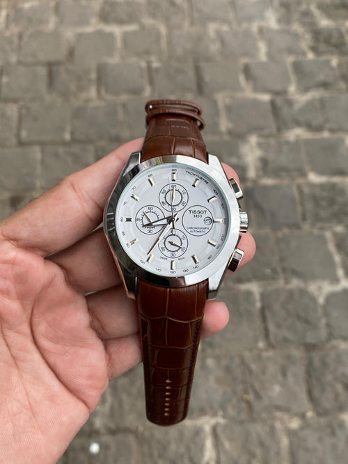 Tissott Couturier 1853 Brown Leather Mens All Working