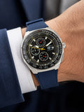 T@g Heue® Mens Blue Silicon Strap All Working