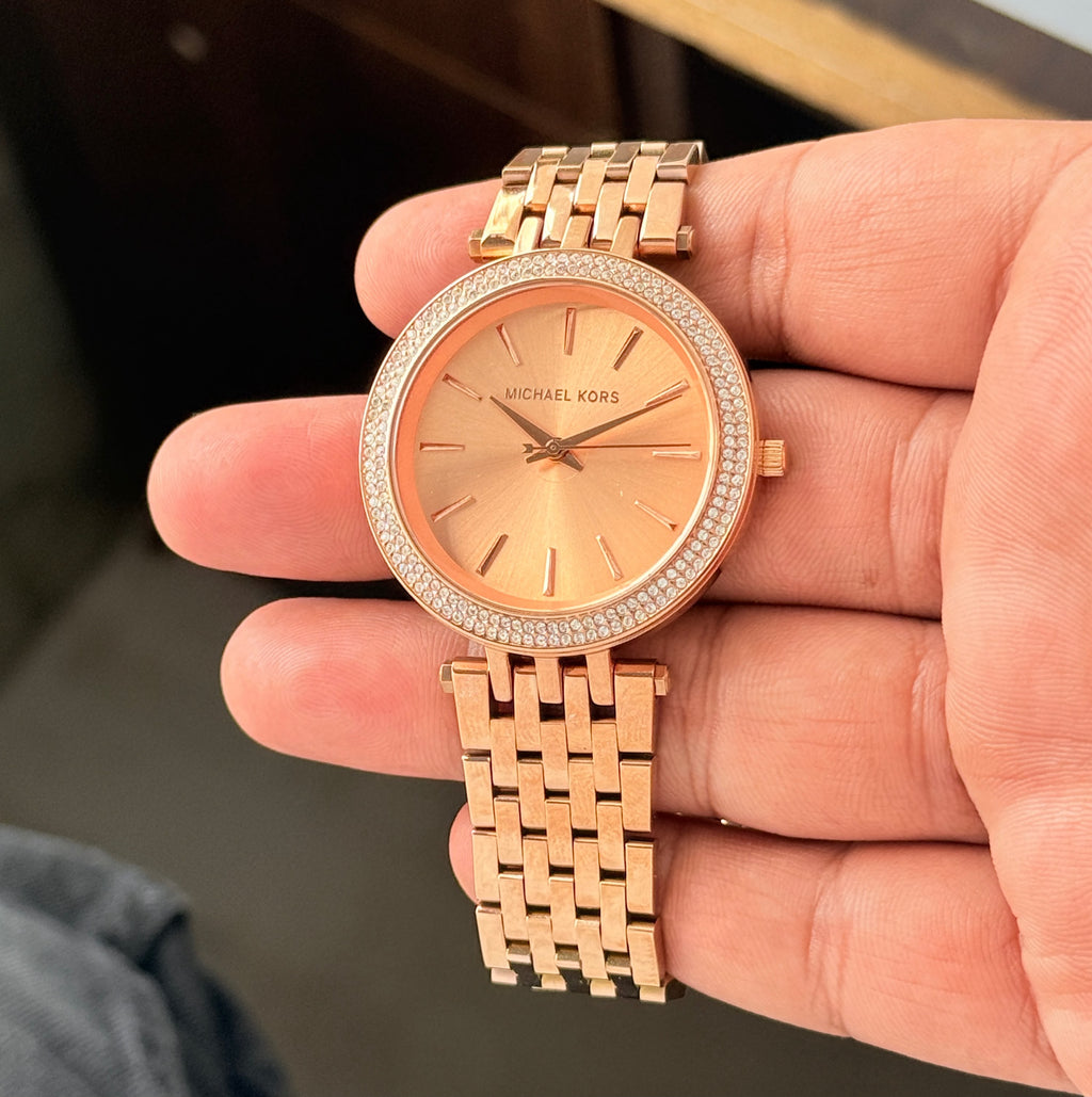 Mich@el Kor$ D@rci Mk-3192 Women Rose Gold All Working