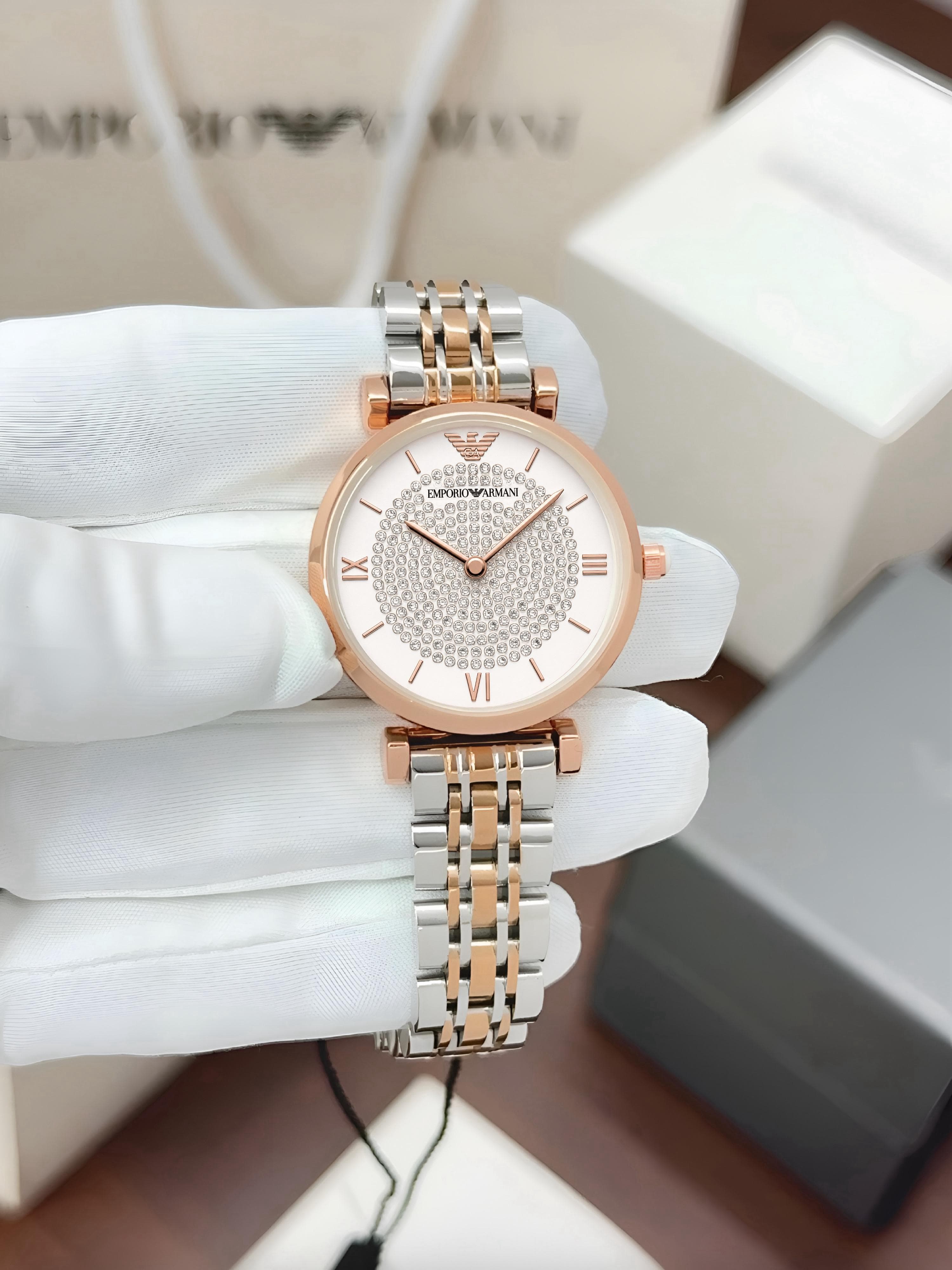 Emporioo Armanii Women Dual Tone Chain Collection All Working